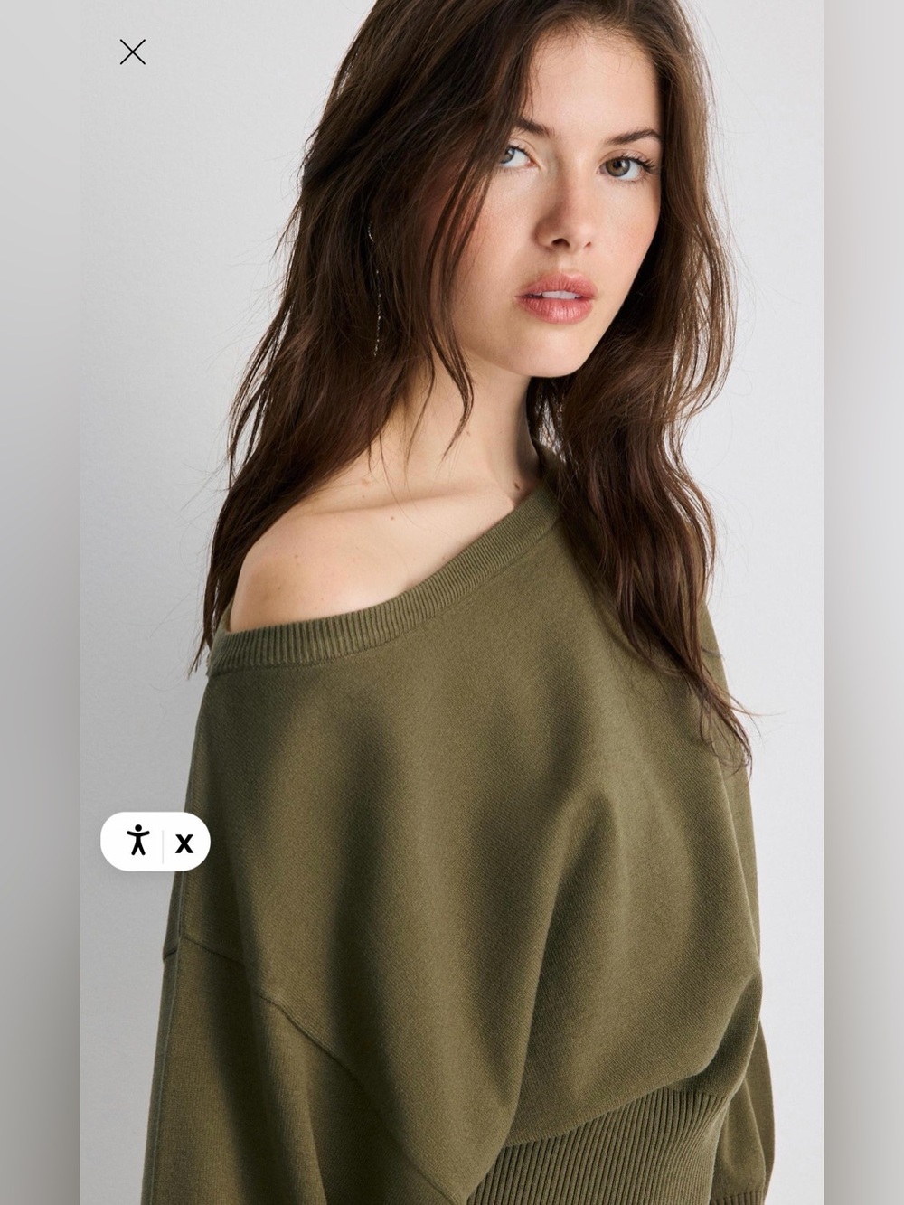 Stradivarius ASYMMETRIC RIBBED-HEM KNIT JUMPER Size XS